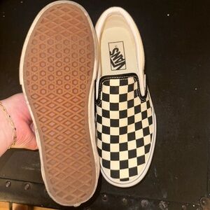 Checkered platform vans